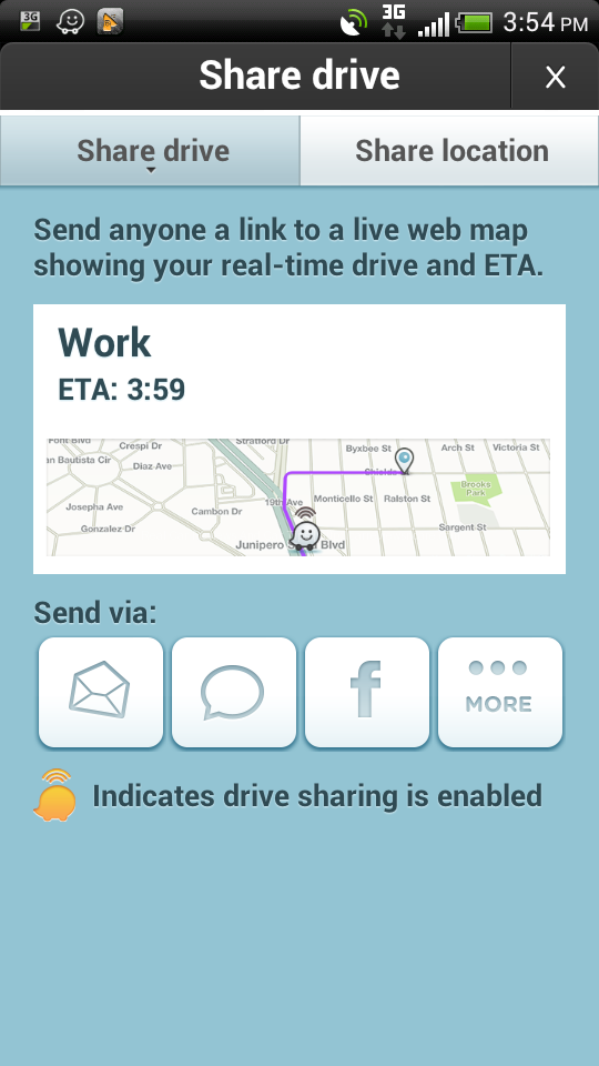 Share you Navigation from Waze