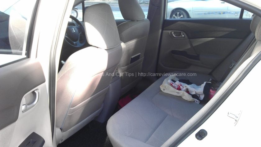 Honda Civic 1.8S Rear Seat view Honda Civic 1.8S Rear Seat view
