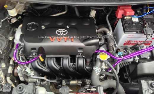 Grounding Cable HKS Mega Thick 8GA 5-Point at VVT-i engine bay