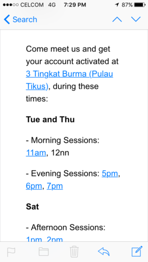 Uber account activation email invitation