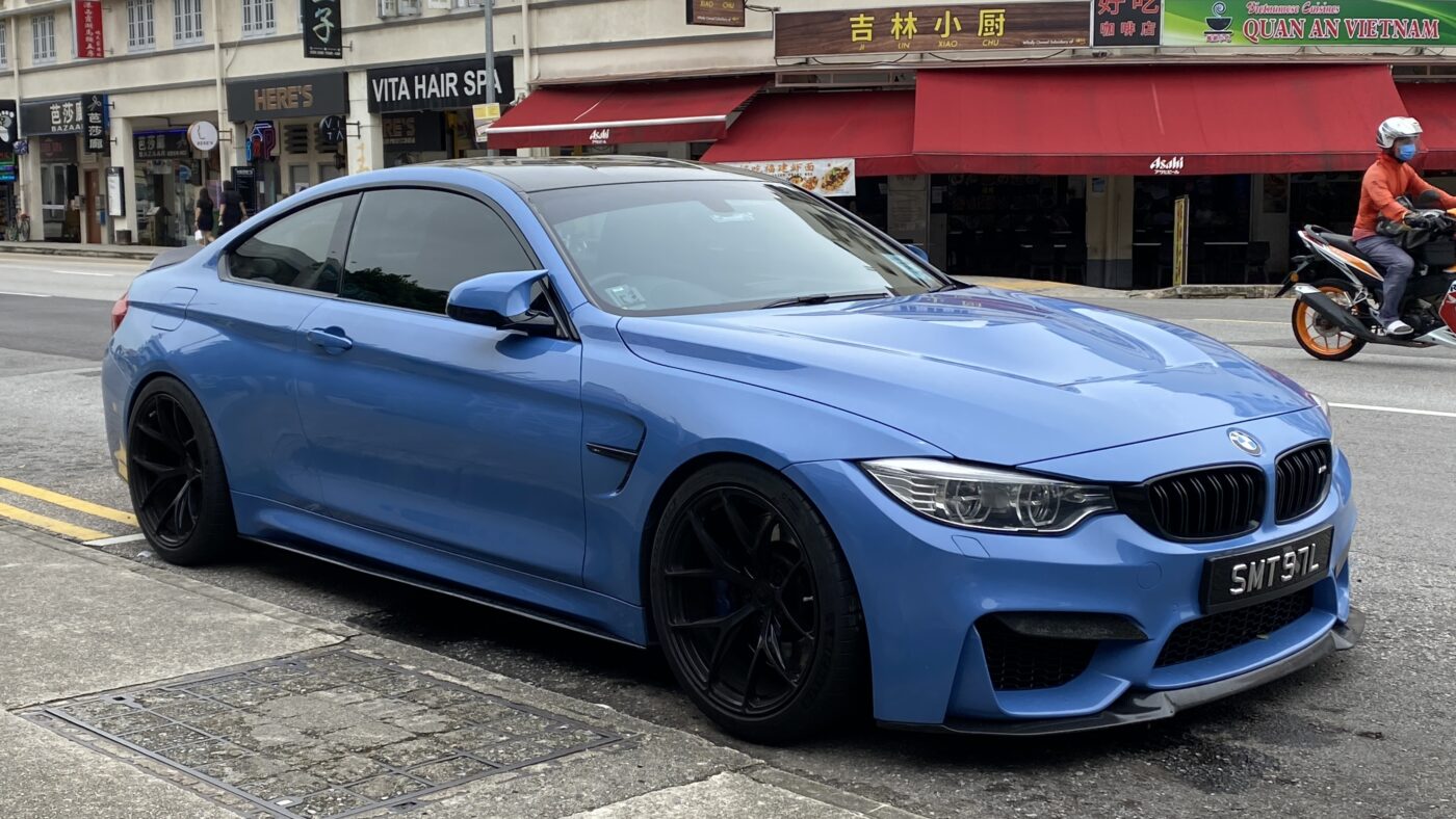 BMW Blue Front View