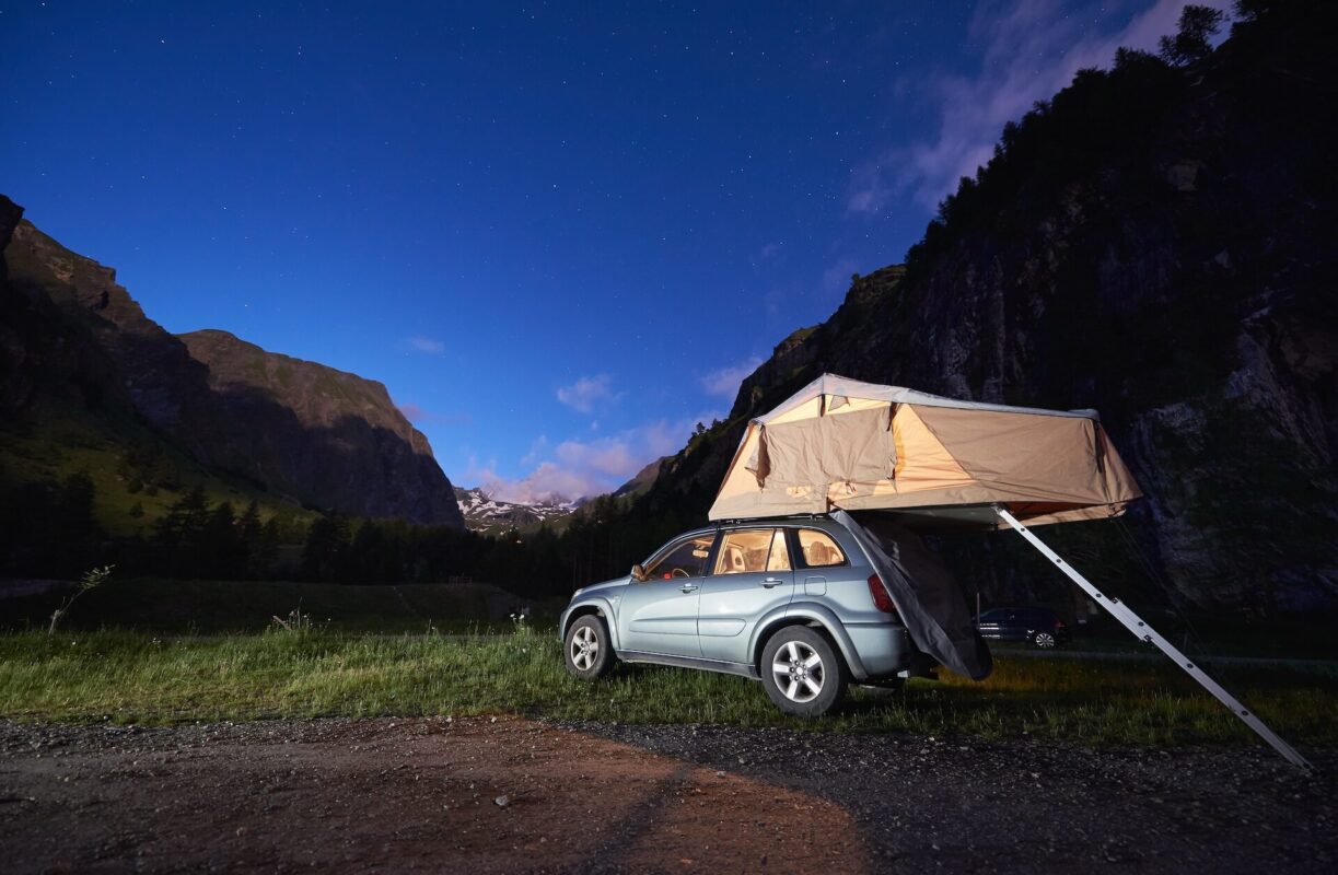 Vehicle with Rooftop Tent
