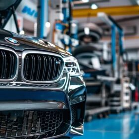 BMW in workshop